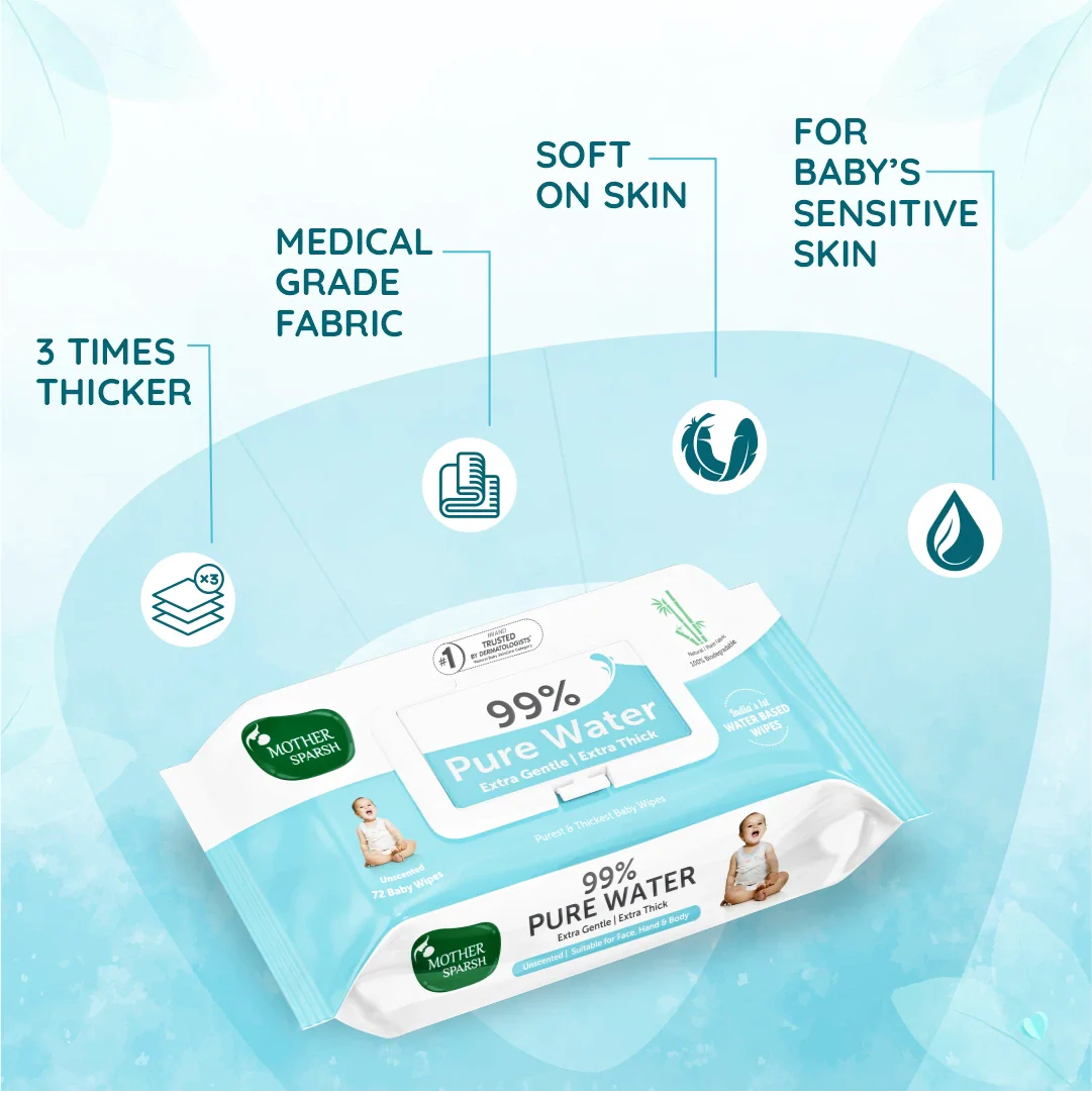 99% Pure Water Unscented Baby Wipes Combo - Super Saver Pack (72 pcs) - Image 3